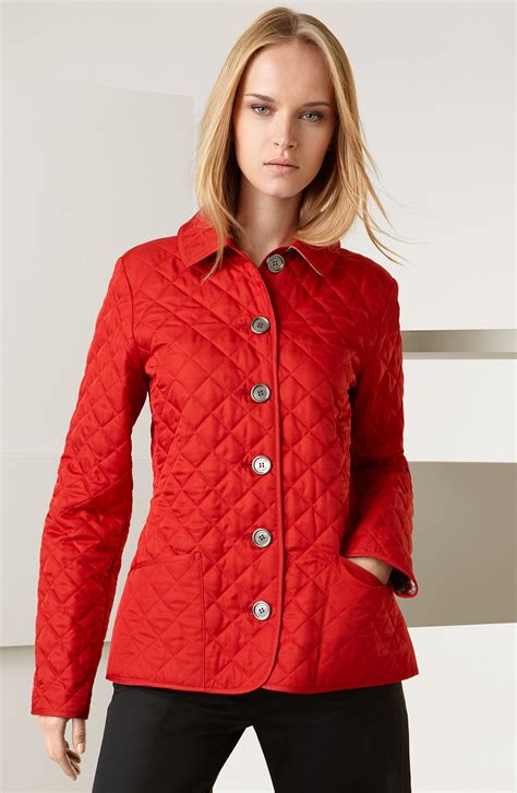 burberry red cotton jacket|burberry quilted jacket nordstrom.